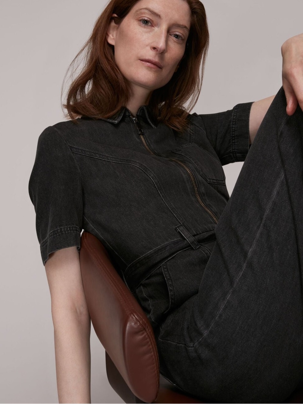 NWT En Saison Aaliyah Black Denim Jumpsuit - Size Small - Picture 3 of 12